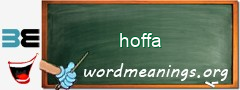 WordMeaning blackboard for hoffa